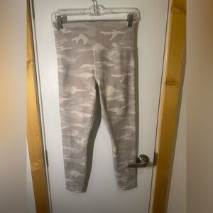 Athleta Elation Camo 7/8 Tights in Gray and Cream